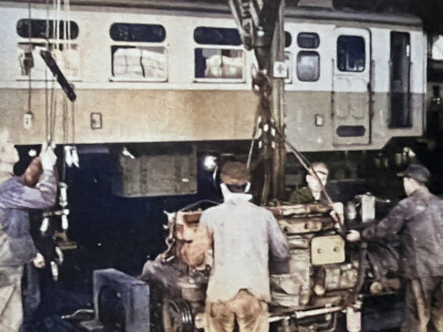 西千葉気動車区での車両整備 西千葉気動車区での車両整備