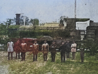 開通前の整備を終えた北条線の新機関車 開通前の整備を終えた北条線の新機関車